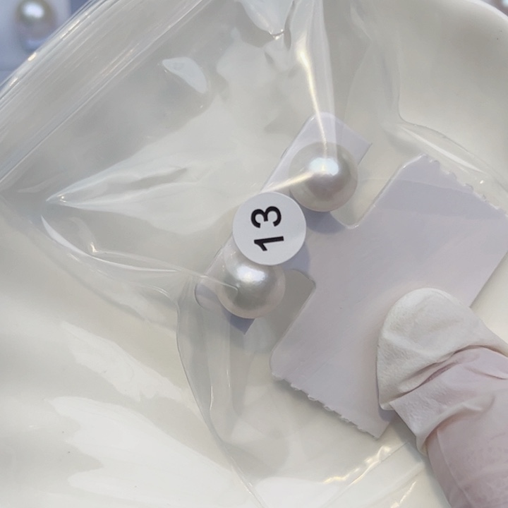 淡水珍珠耳饰银S925镶嵌