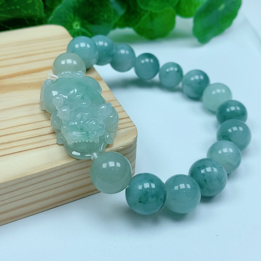 天然翡翠A货貔貅手串