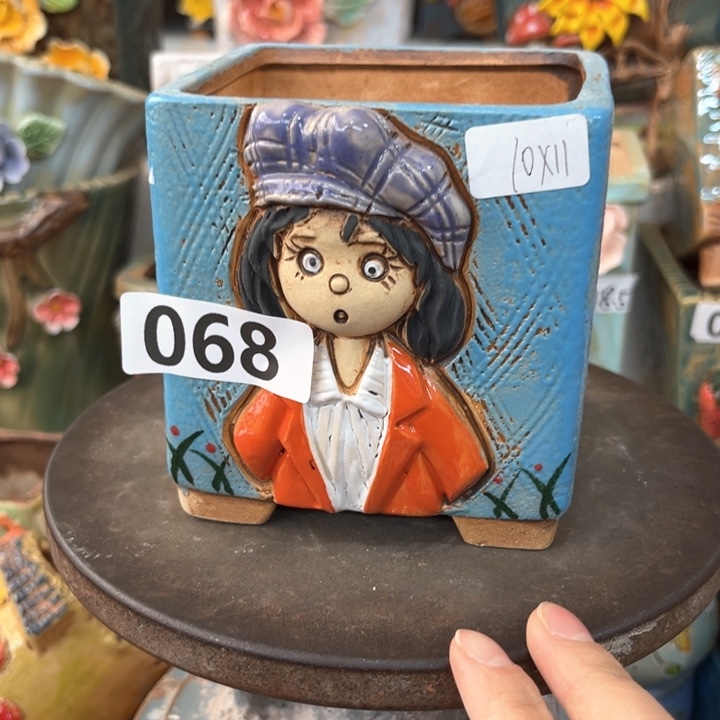 紫砂花盆粗陶材质多肉花盆