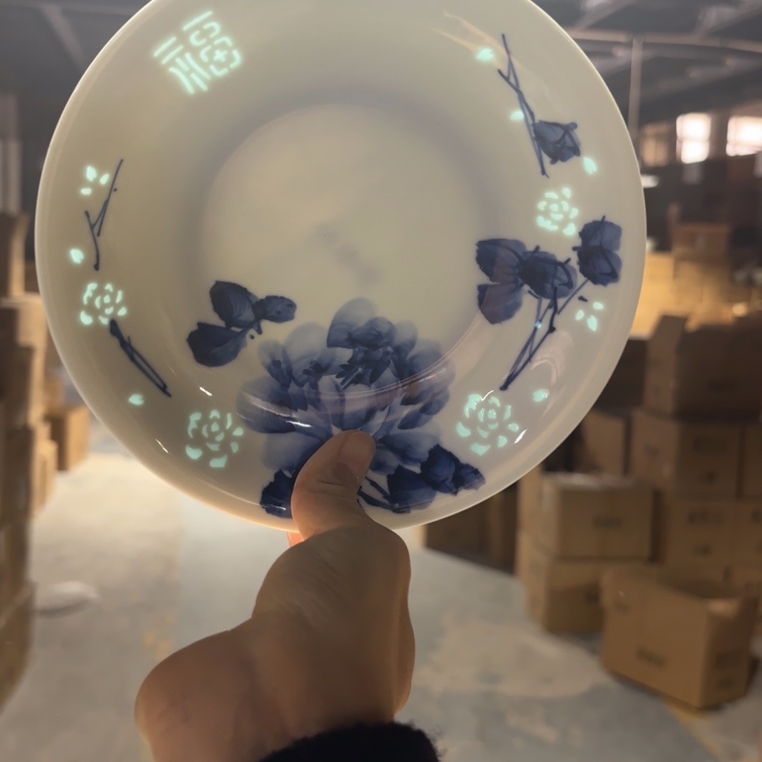 玉瓷景德镇陶瓷两只微瑕