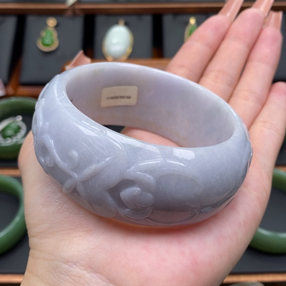 翡翠未镶嵌手镯5859宽29