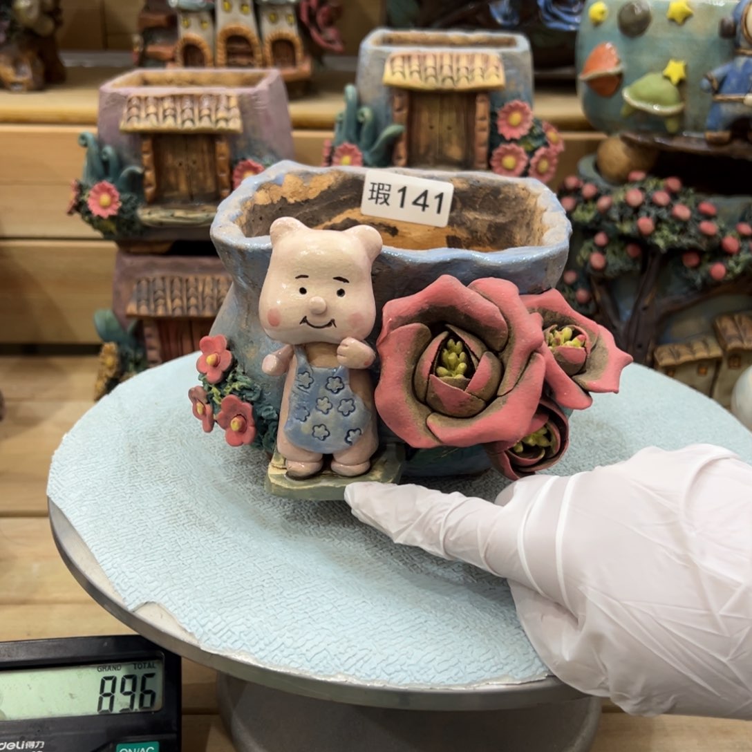 红陶陶然微瑕多肉花盆