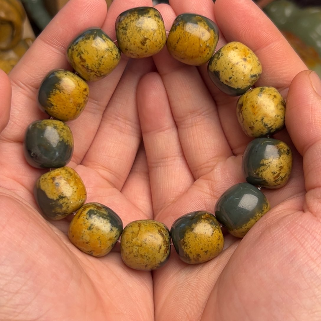 岫岩河磨玉（透闪石质玉）手串未镶嵌ᝰ****