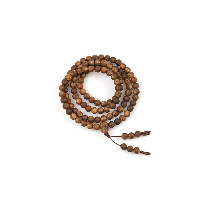 沉香海南老料7mm一代苗圆珠高结油99沉多圈.收藏级多样性发一条