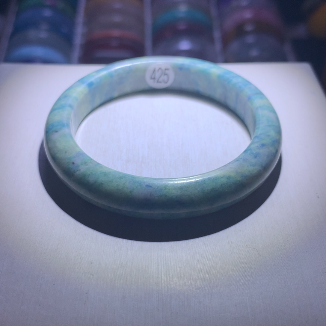 银S925镶嵌手镯水晶方纳石56圈425