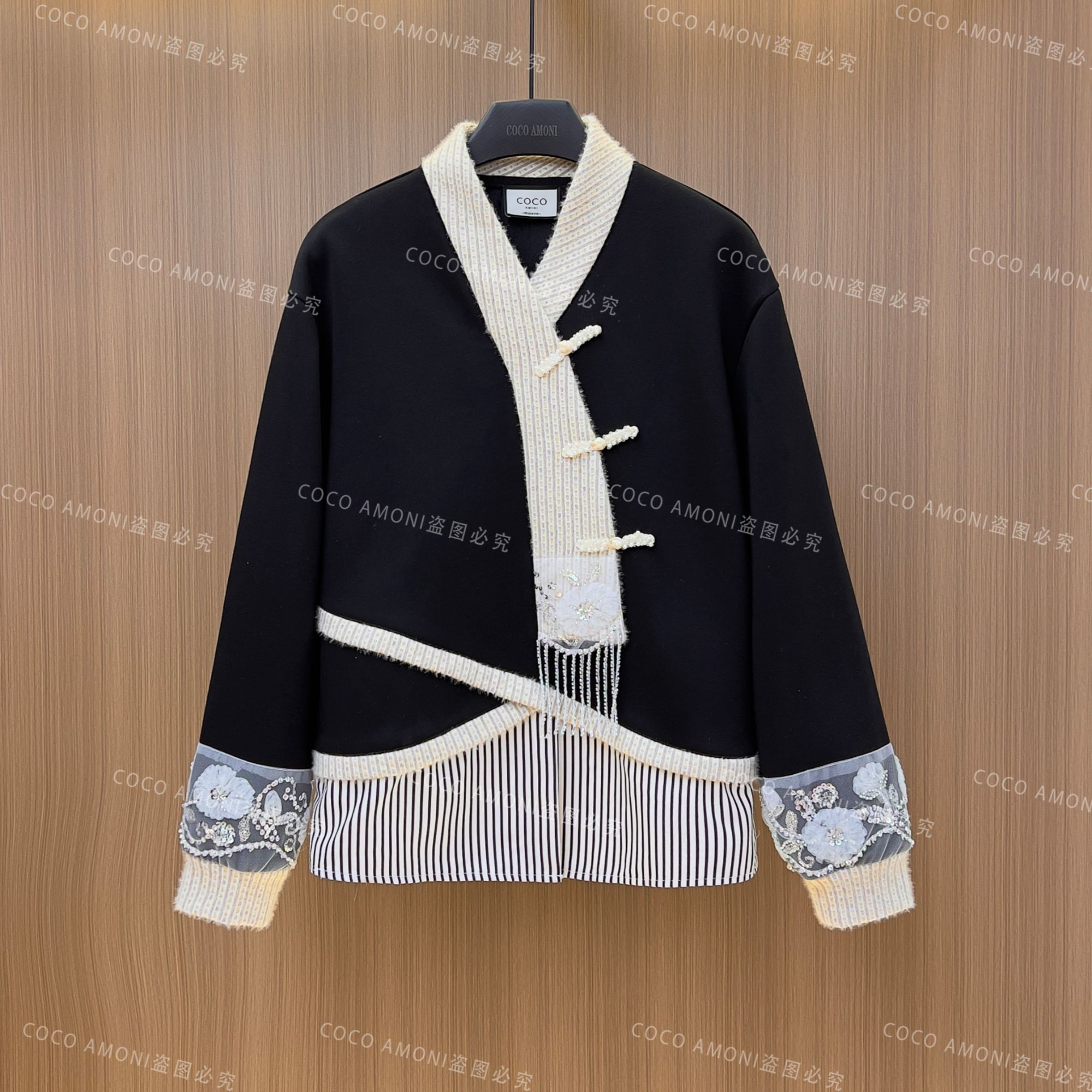 时尚新款高级感秋冬女重工假两件显瘦减龄长袖气质卫衣LDD113