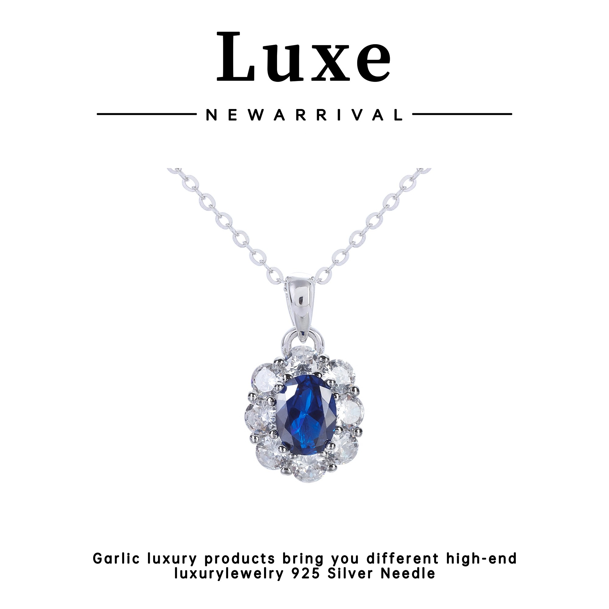 铜合金合成锆石项链 OuQ手工轻奢气质项链首饰女款ZD140719