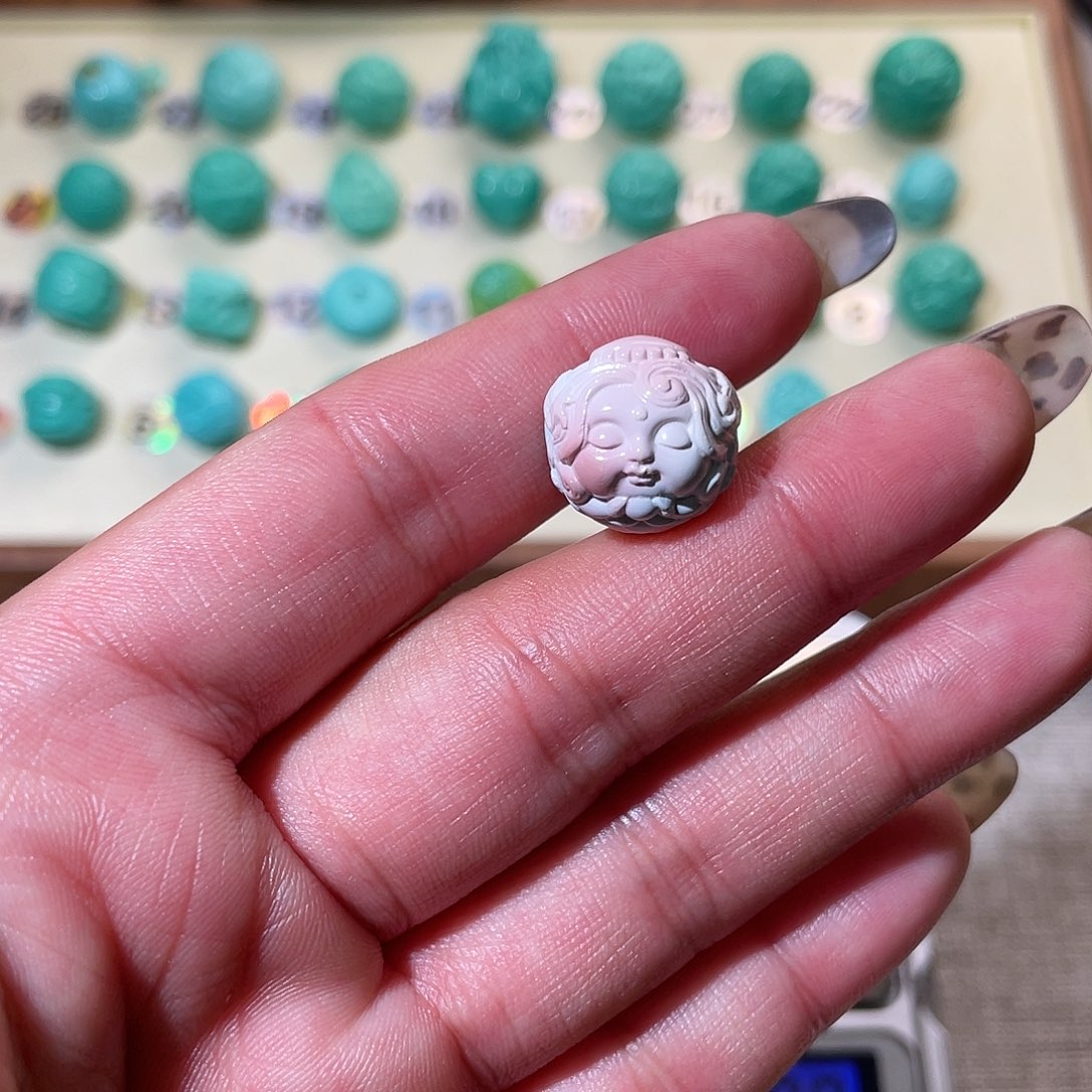 手工雕刻配饰配珠卡14+微瑕