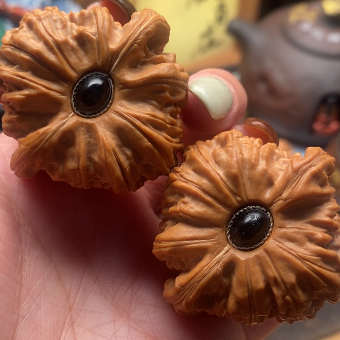 把件文玩核桃44尺寸白狮子