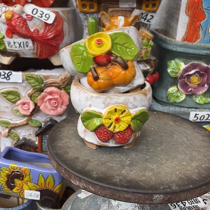 粗陶材质多肉花盆