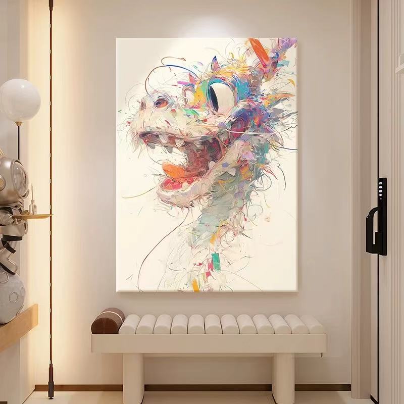 洛克奶龙   客厅卧室餐厅 抽象 装饰画轻奢时尚创意简约