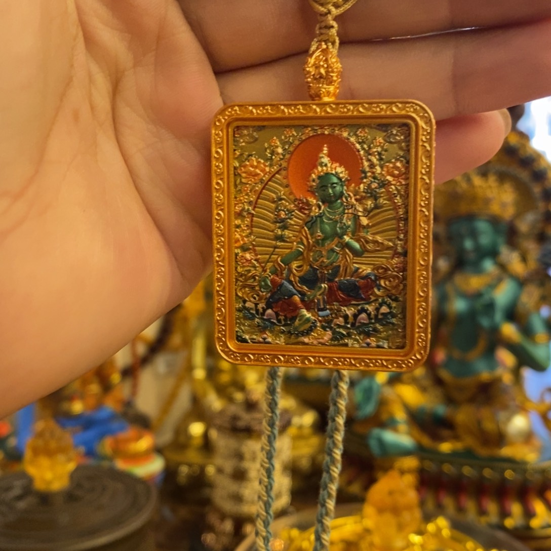 特惠特惠 特惠 吊坠绿度母 六臂 