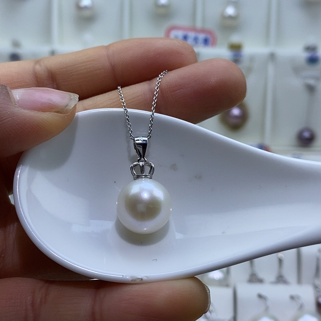 淡水珍珠吊坠(赠链)银S925镶嵌