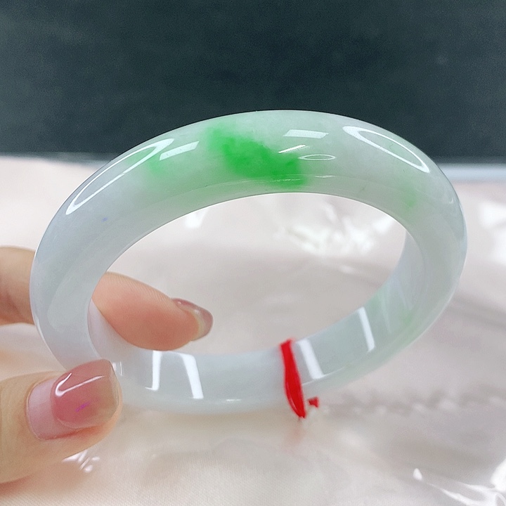 翡翠未镶嵌手镯圈59，40101