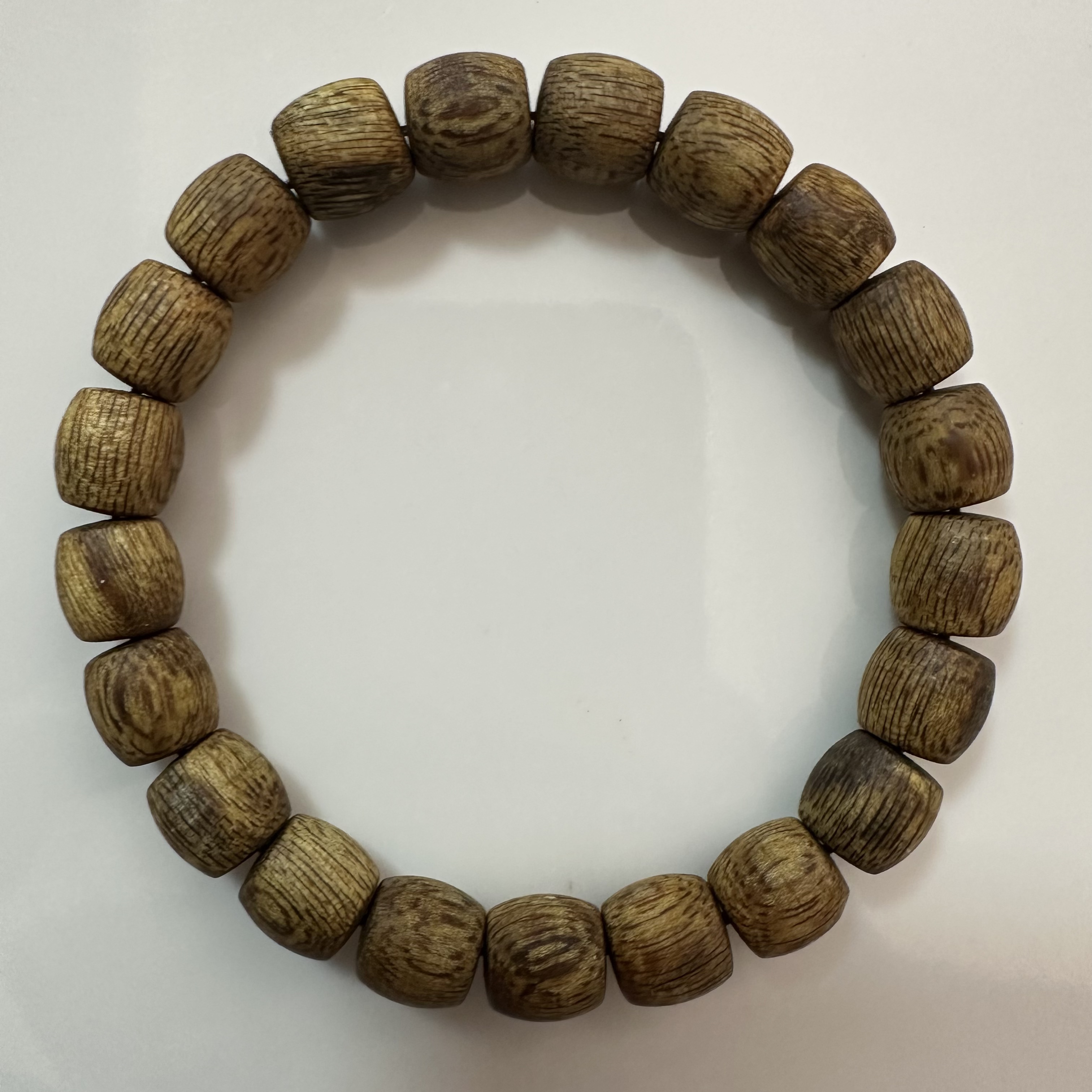 沉香奇楠沉香乌身圆叶单圈9mm