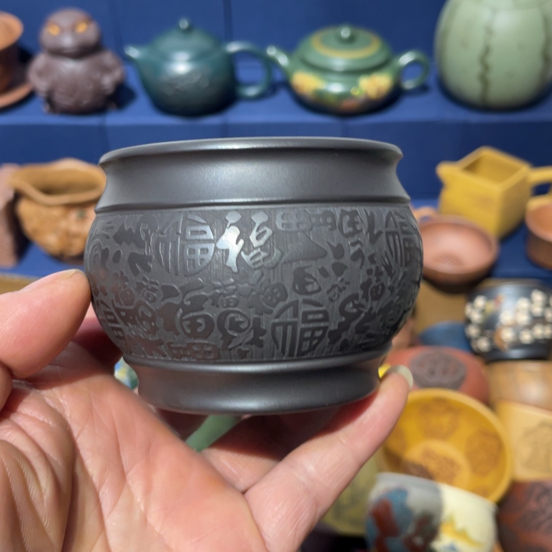 原矿紫砂手工主人杯