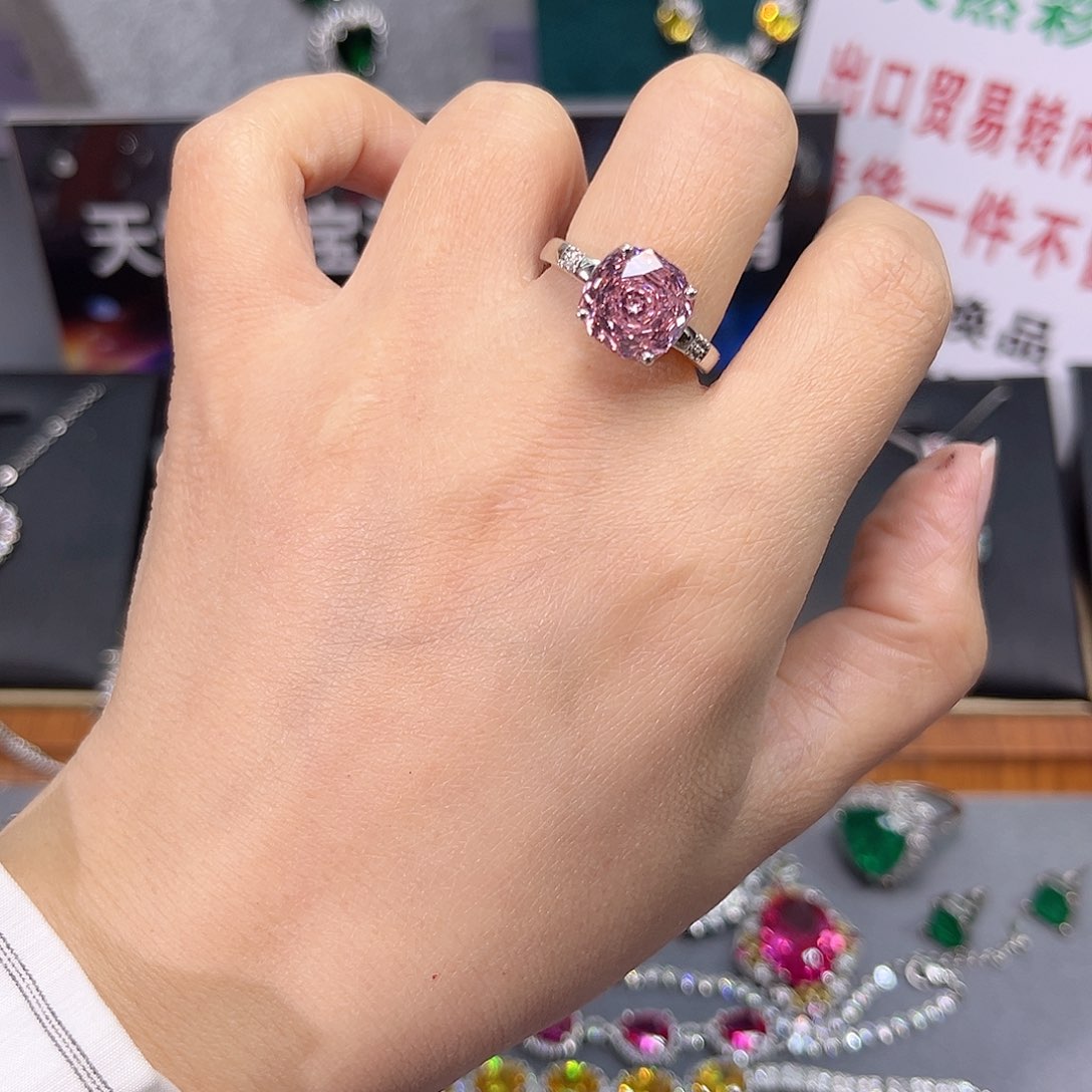 蓝宝石戒指银S925镶嵌m 88