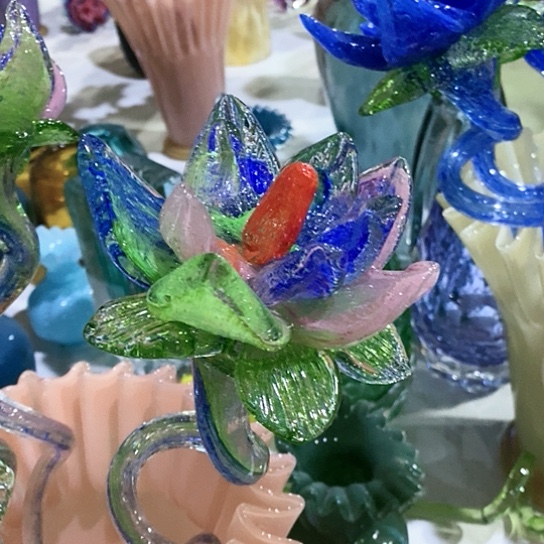 琉璃高度45厘米多色夜光琉璃荷花