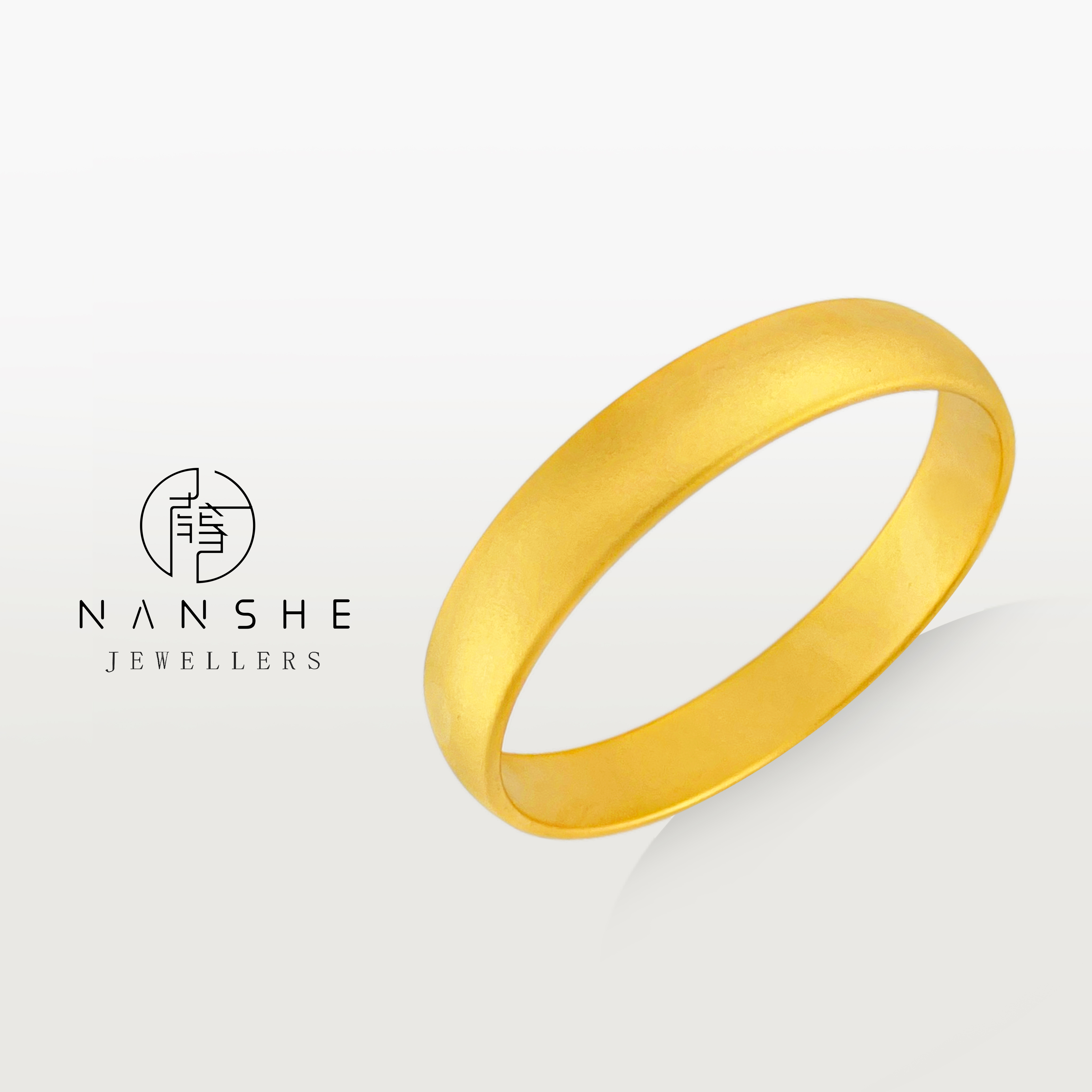 NANSHE/南奢 轻奢中式宽条优雅素款手镯L840 