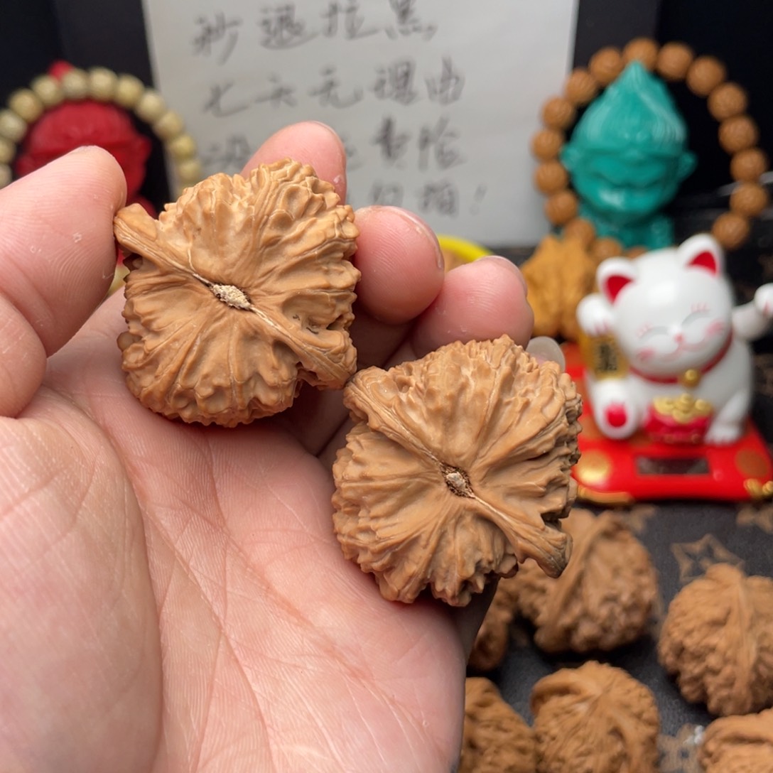 核桃把件41白狮子无修