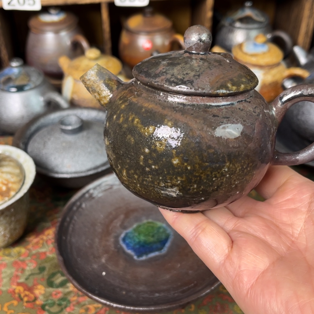 净***画柴烧茶器柴烧茶器