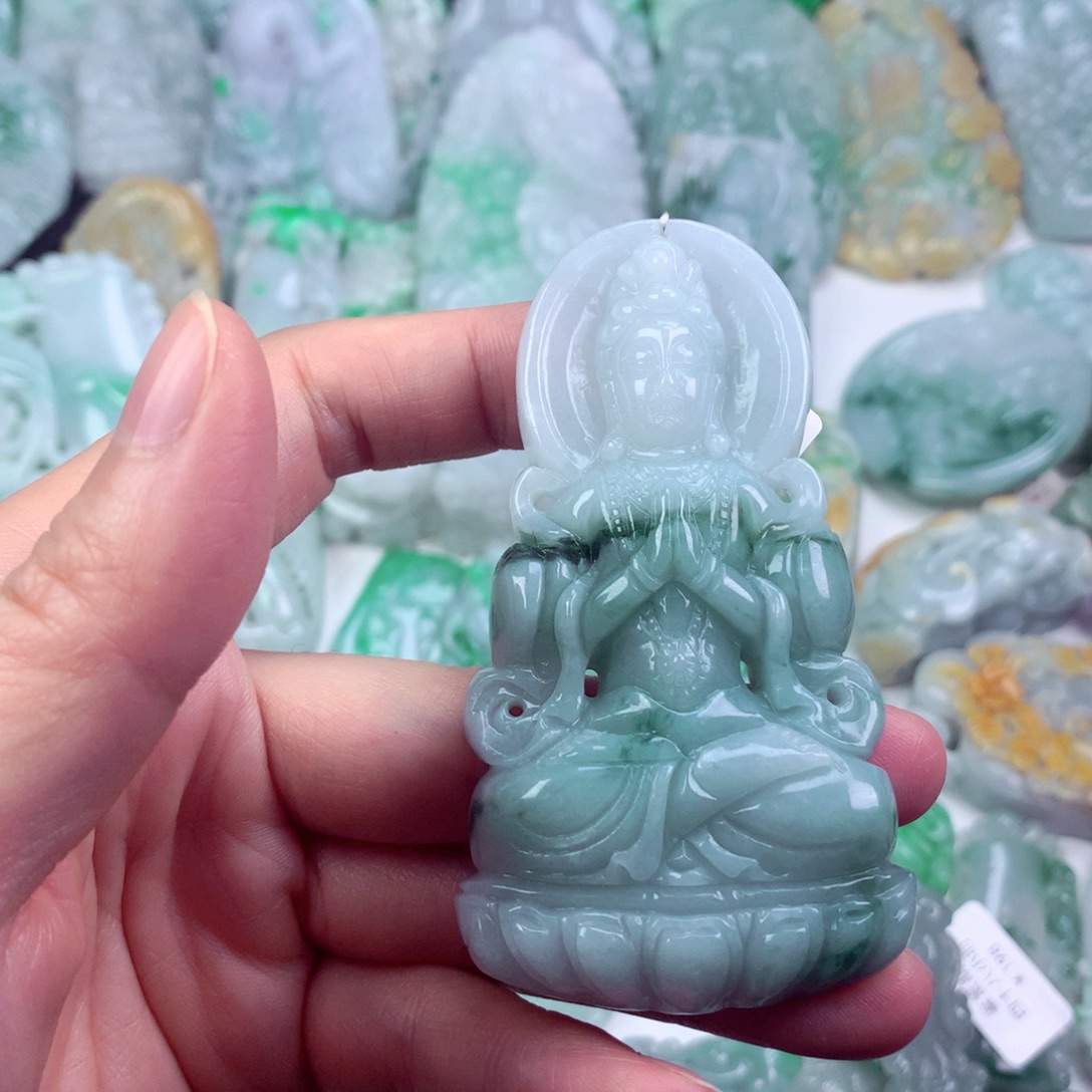 翡翠未镶嵌吊坠(不含链)