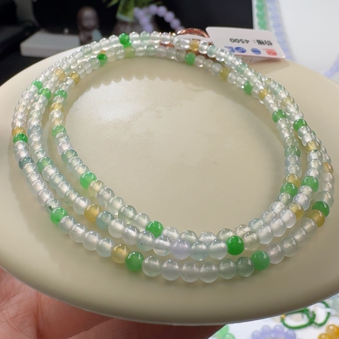 翡翠颈饰未镶嵌宝**妈多宝小米项链