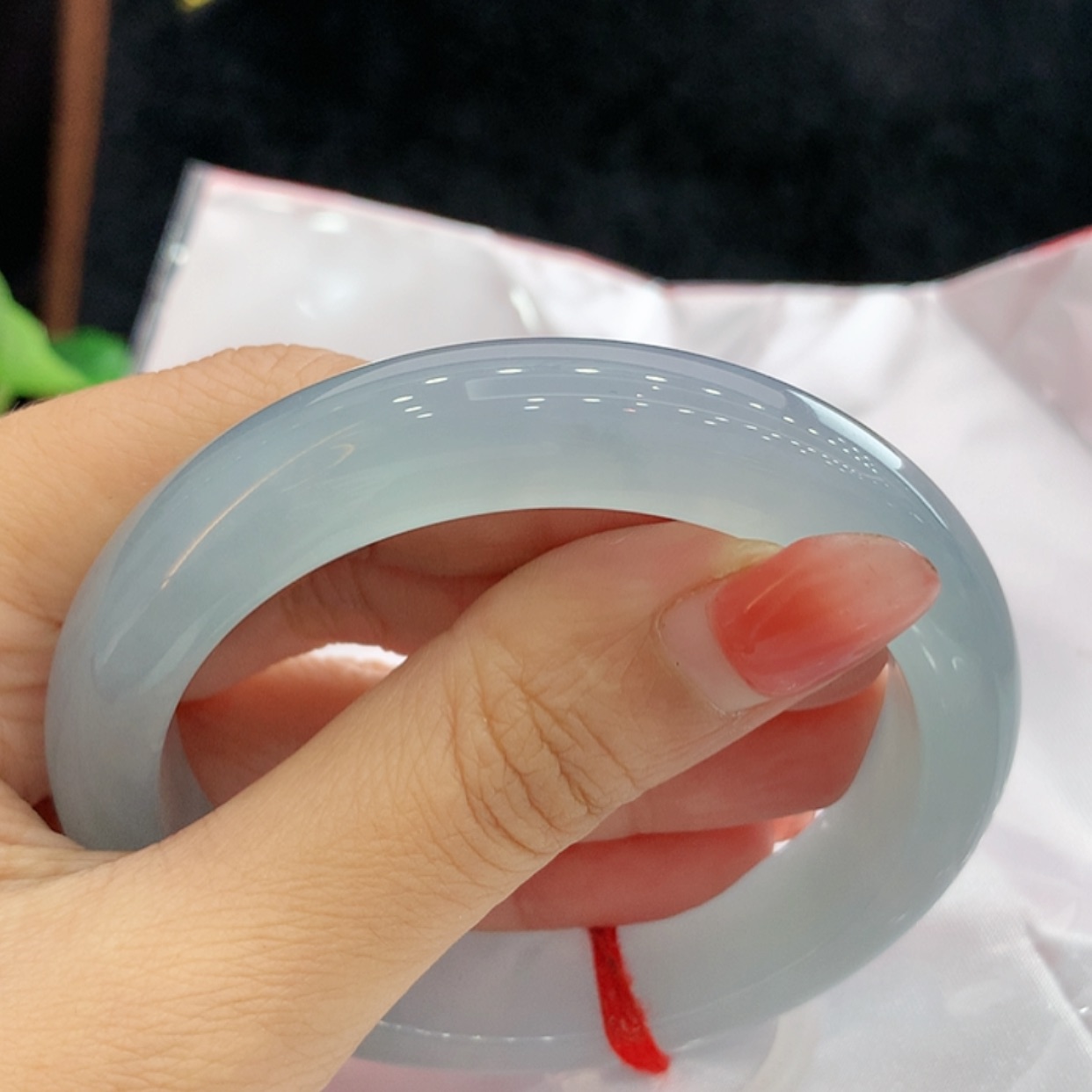 【闪购商品】翡翠手镯未镶嵌圈口57.5