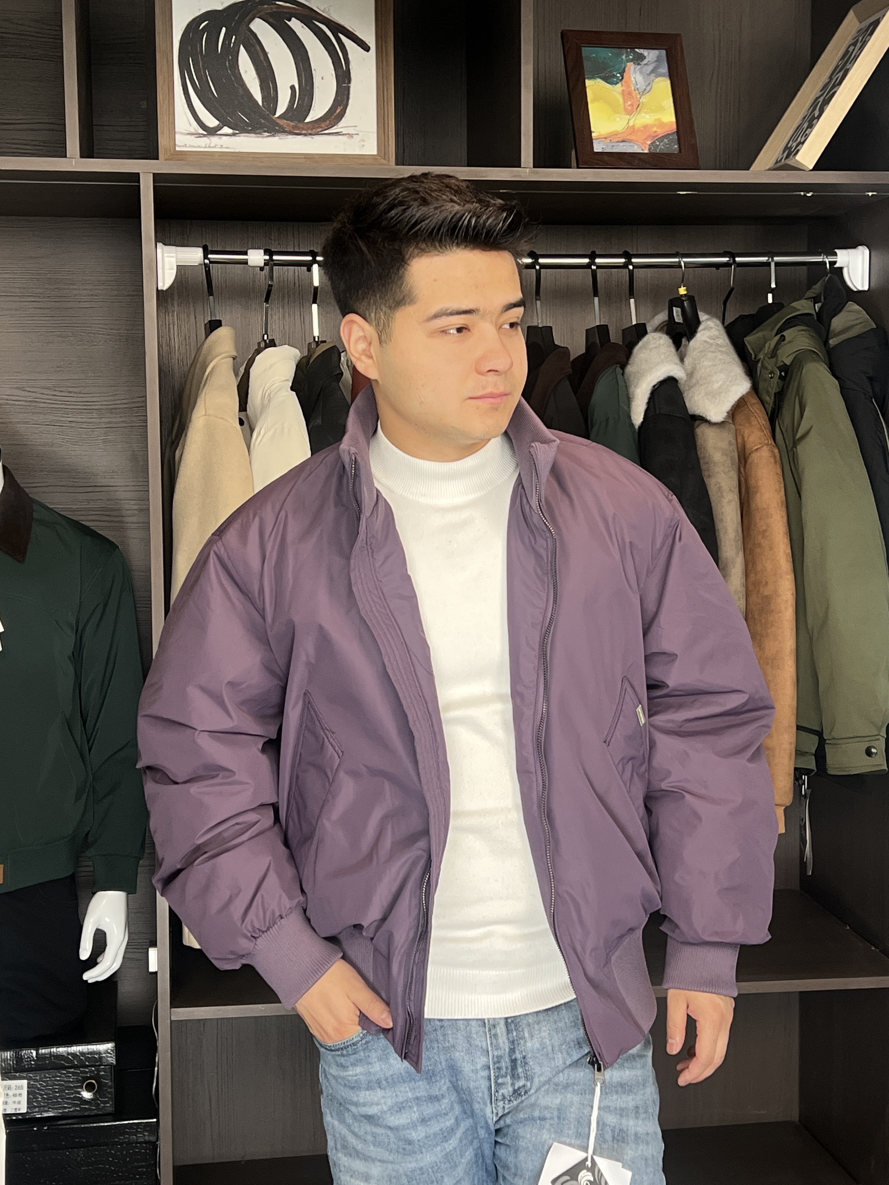 【2025新款羽绒】服螺纹下摆标准型保暖 圆领羽绒服休闲 8601