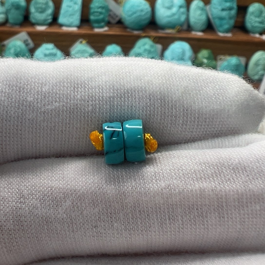 绿松石未镶嵌隔片6.5mm