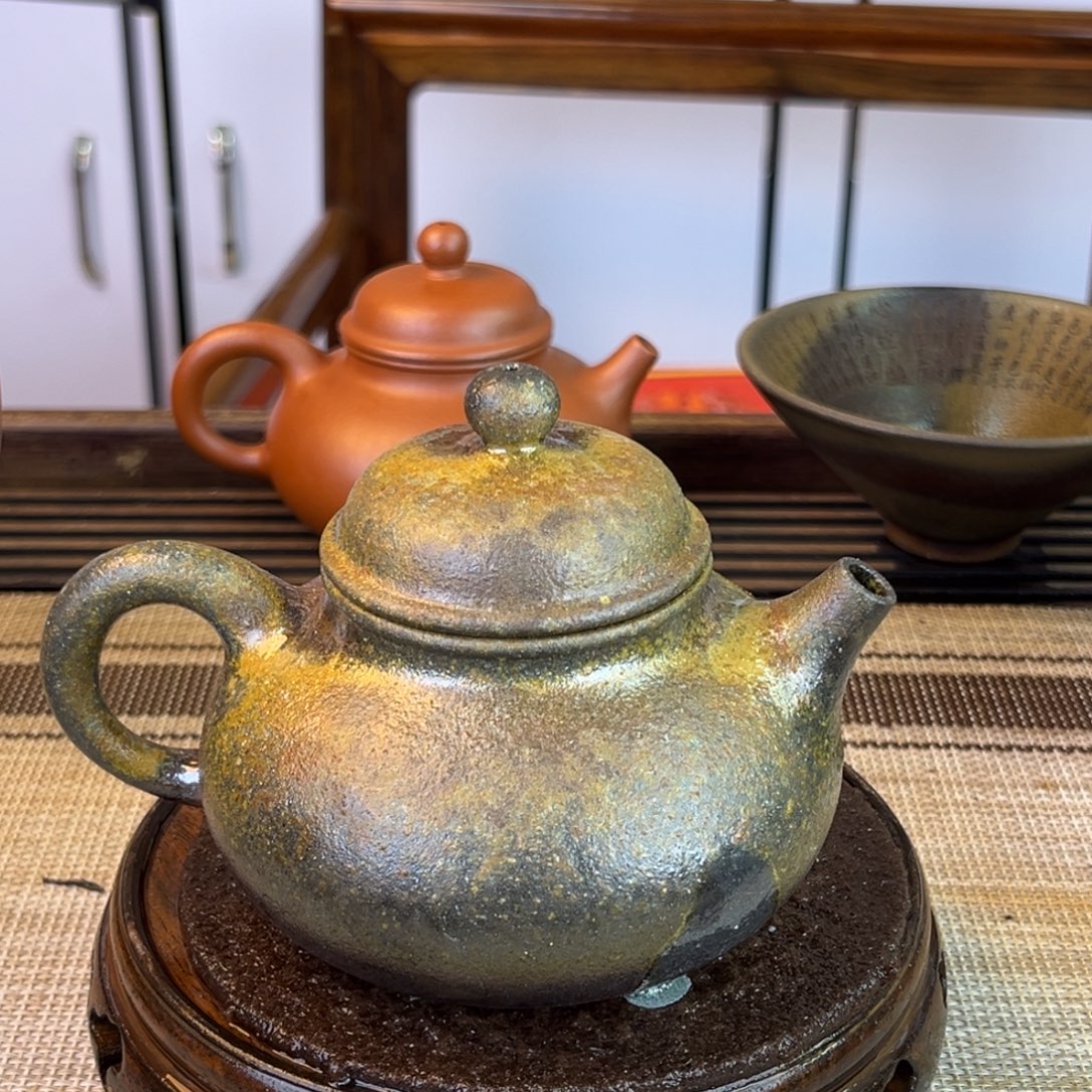 紫砂茶壶底槽清柴烧260cc
