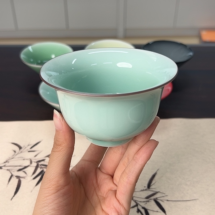 龙泉云间青瓷小米茶器