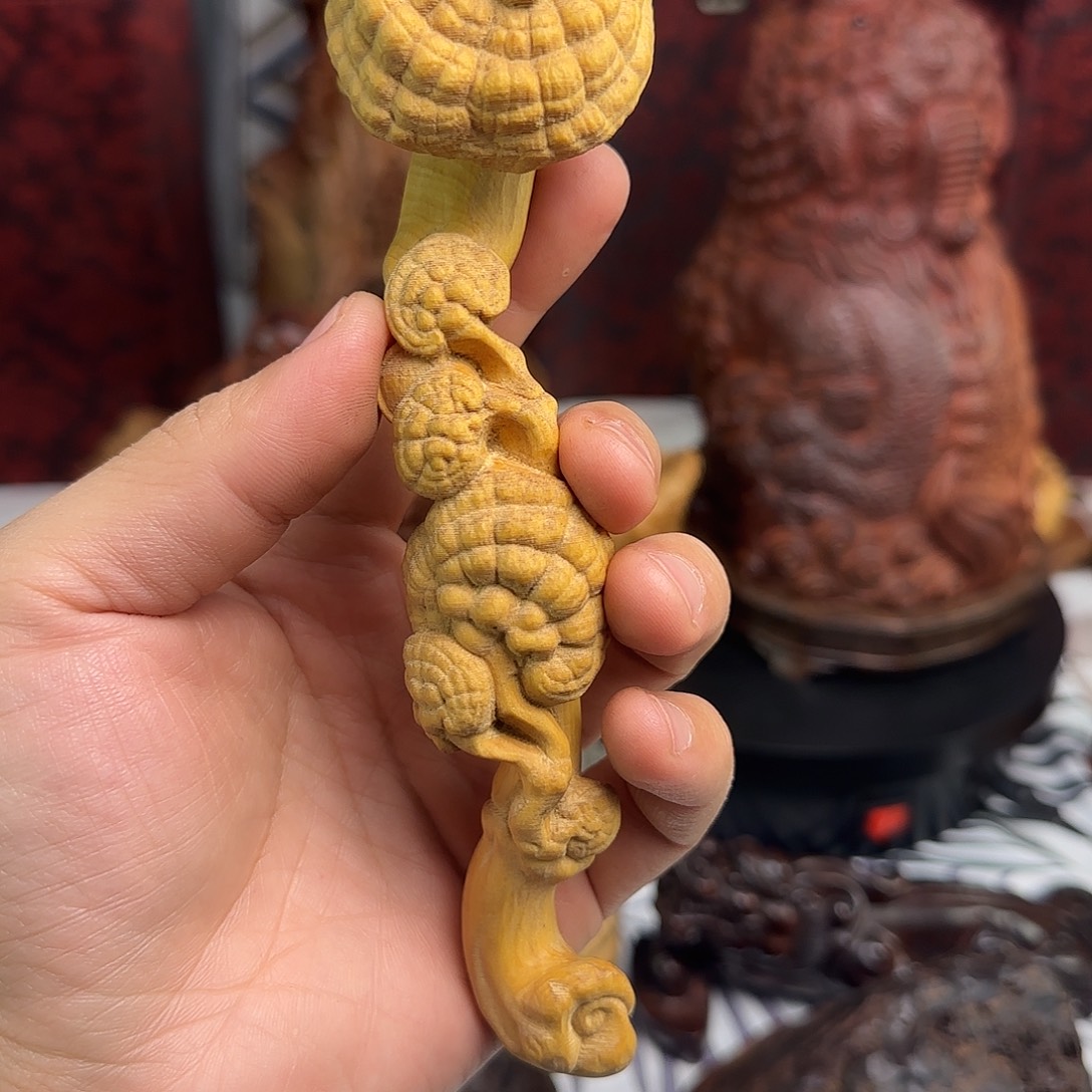 木黄杨木灵芝摆件