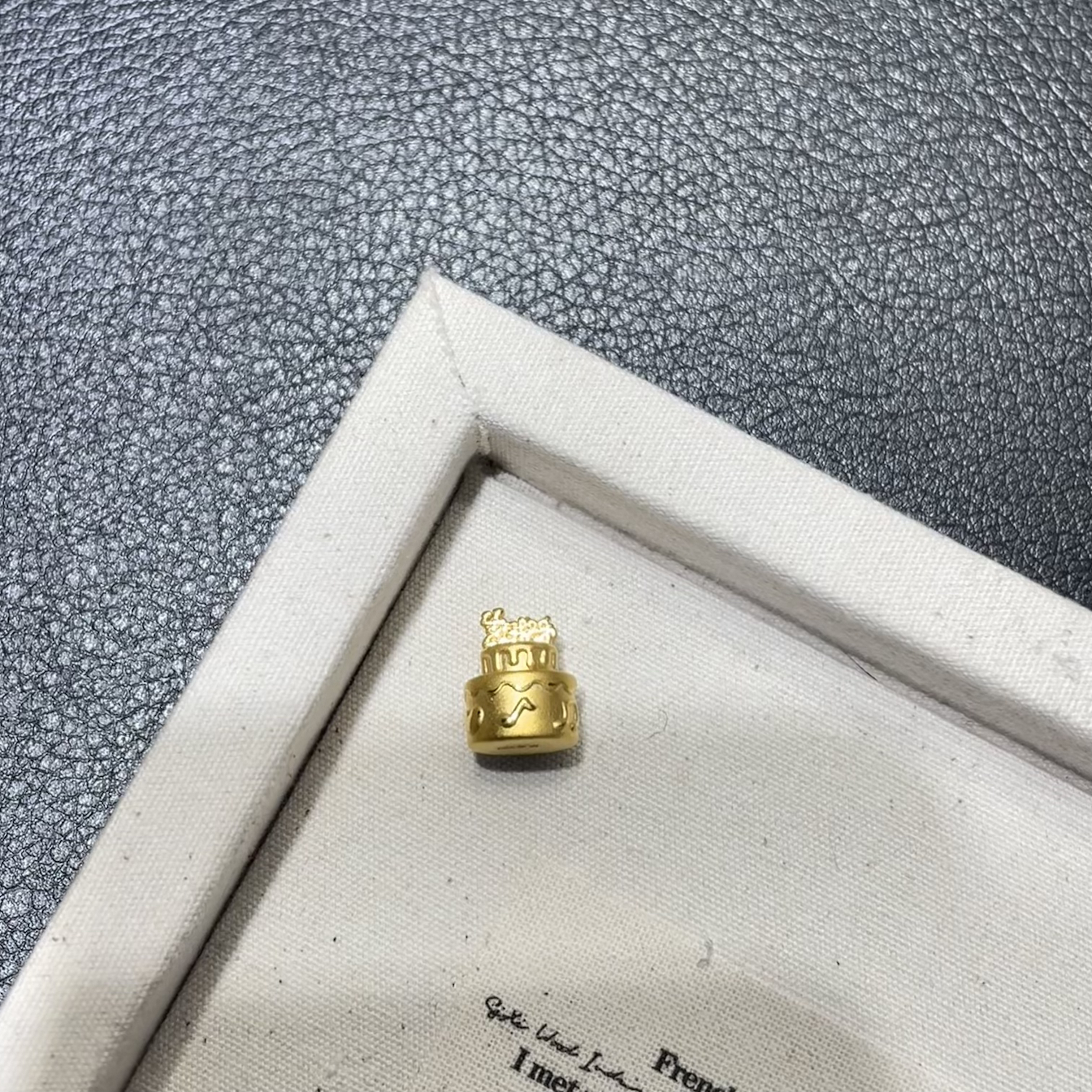 足金999生日蛋糕黄金转运珠款精美饰品送朋友生日礼物
