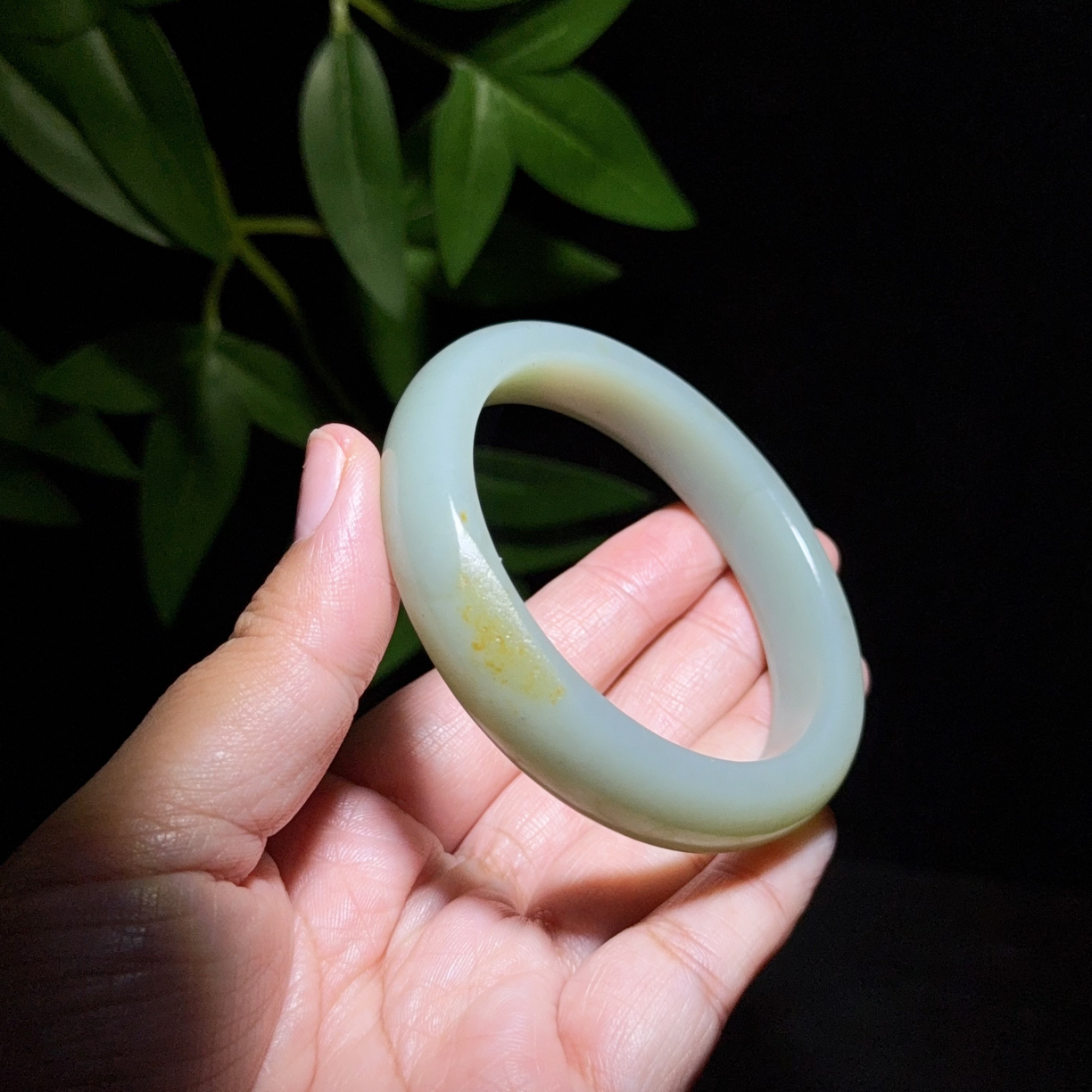 新疆子料手镯特色蓝调青花～58圈