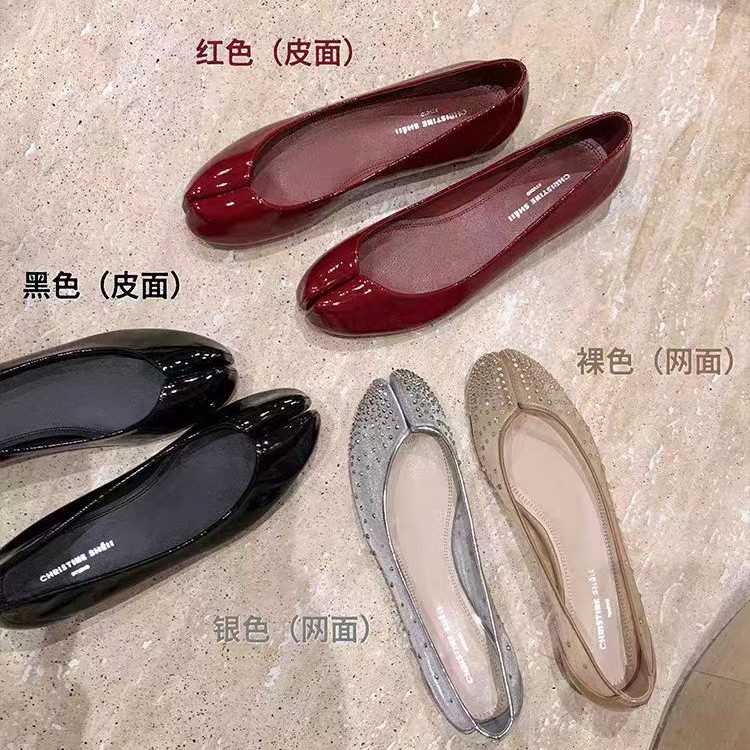 软糯舒适分趾鞋 内增高2cm 25新款夏季网纱仙气水晶一脚蹬单鞋女