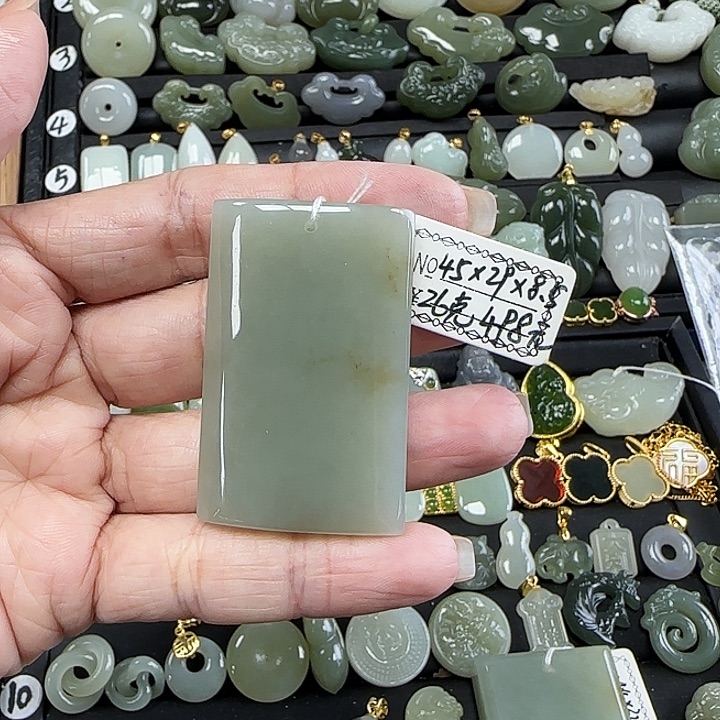 和田玉未镶嵌吊坠(不含链)