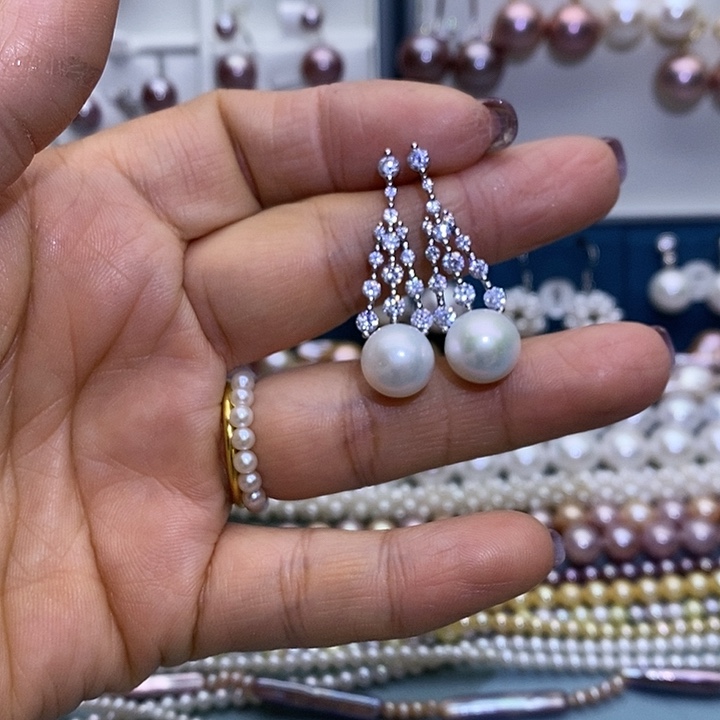 淡水珍珠银S925镶嵌首饰珠宝