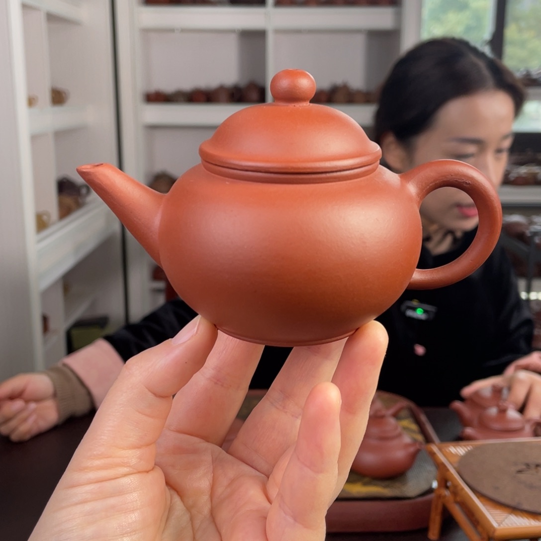 紫砂茶壶红清水大水平180cc