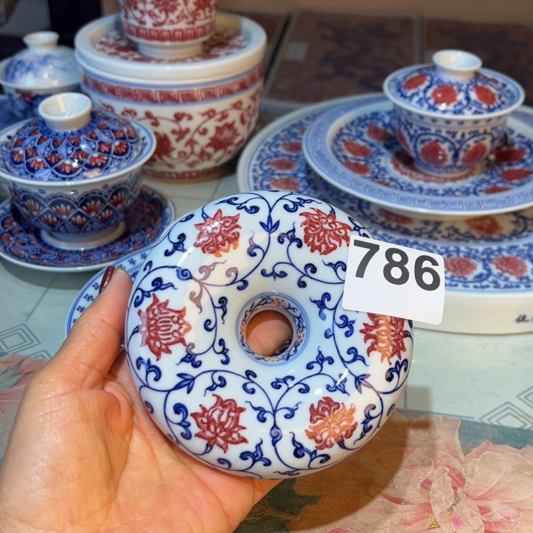 杯青花釉里红原矿