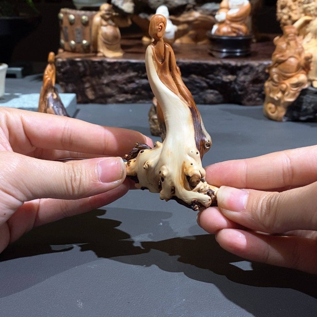 柏木（崖柏）A***n手把件无相佛摆件