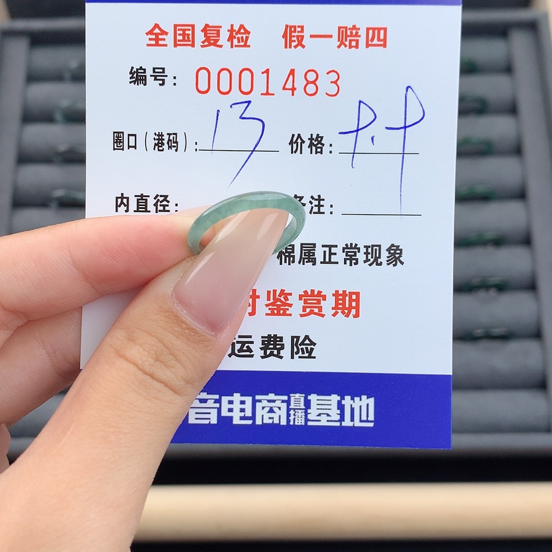 翡翠戒指未镶嵌     1483
