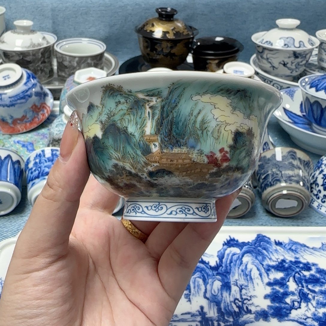 富春山居图压手杯