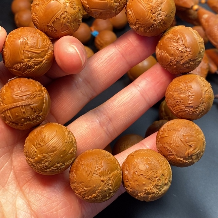 橄榄核手串/手链笑*勒风景手串