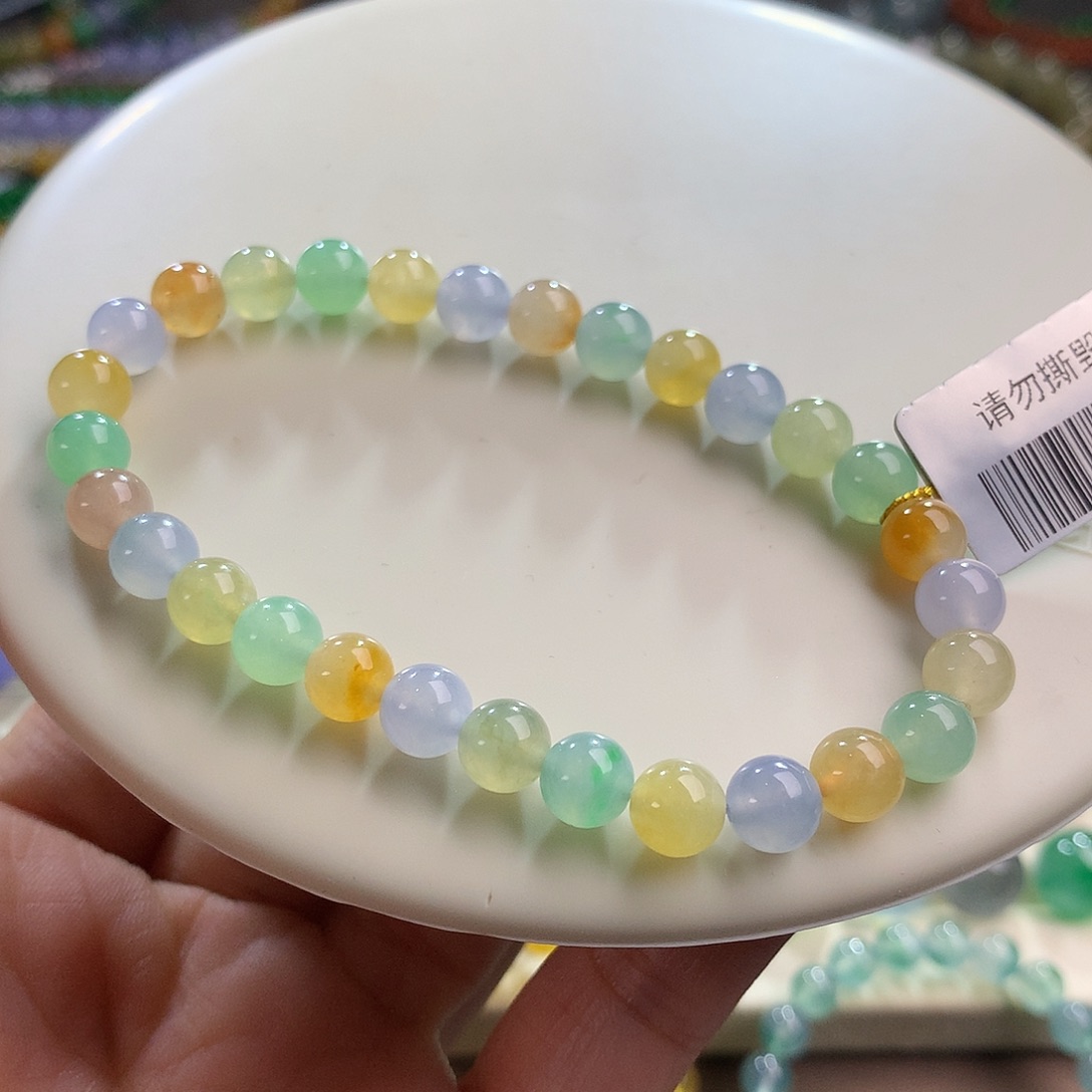 翡翠未镶嵌手链卡6.5