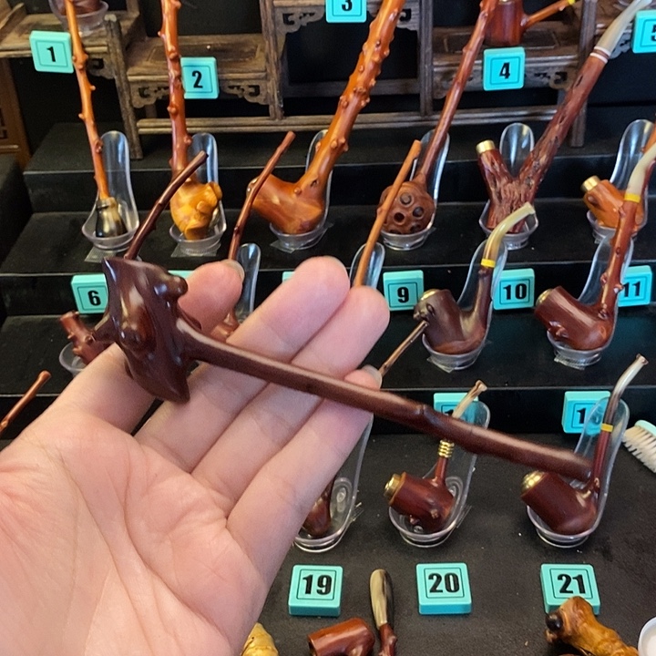 大叶紫檀（黑酸枝木类）檬子木烟斗