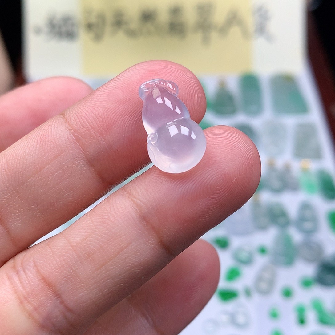 翡翠裸石缅甸天然A货翡翠冰种葫芦