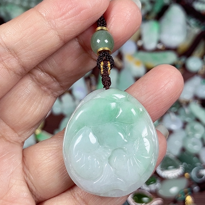 翡翠未镶嵌颈饰天然A货翡翠玉配证书