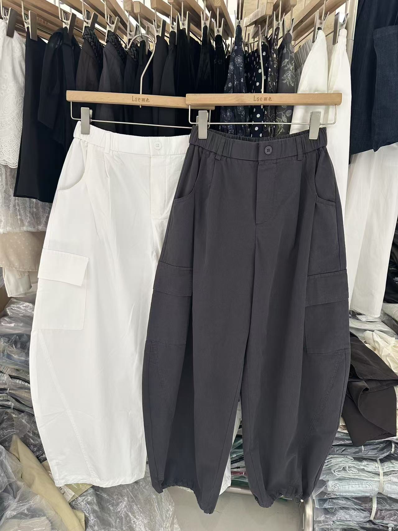 J0003新款高品质休闲弯刀裤