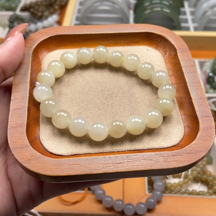 和田玉手串10mm未镶嵌